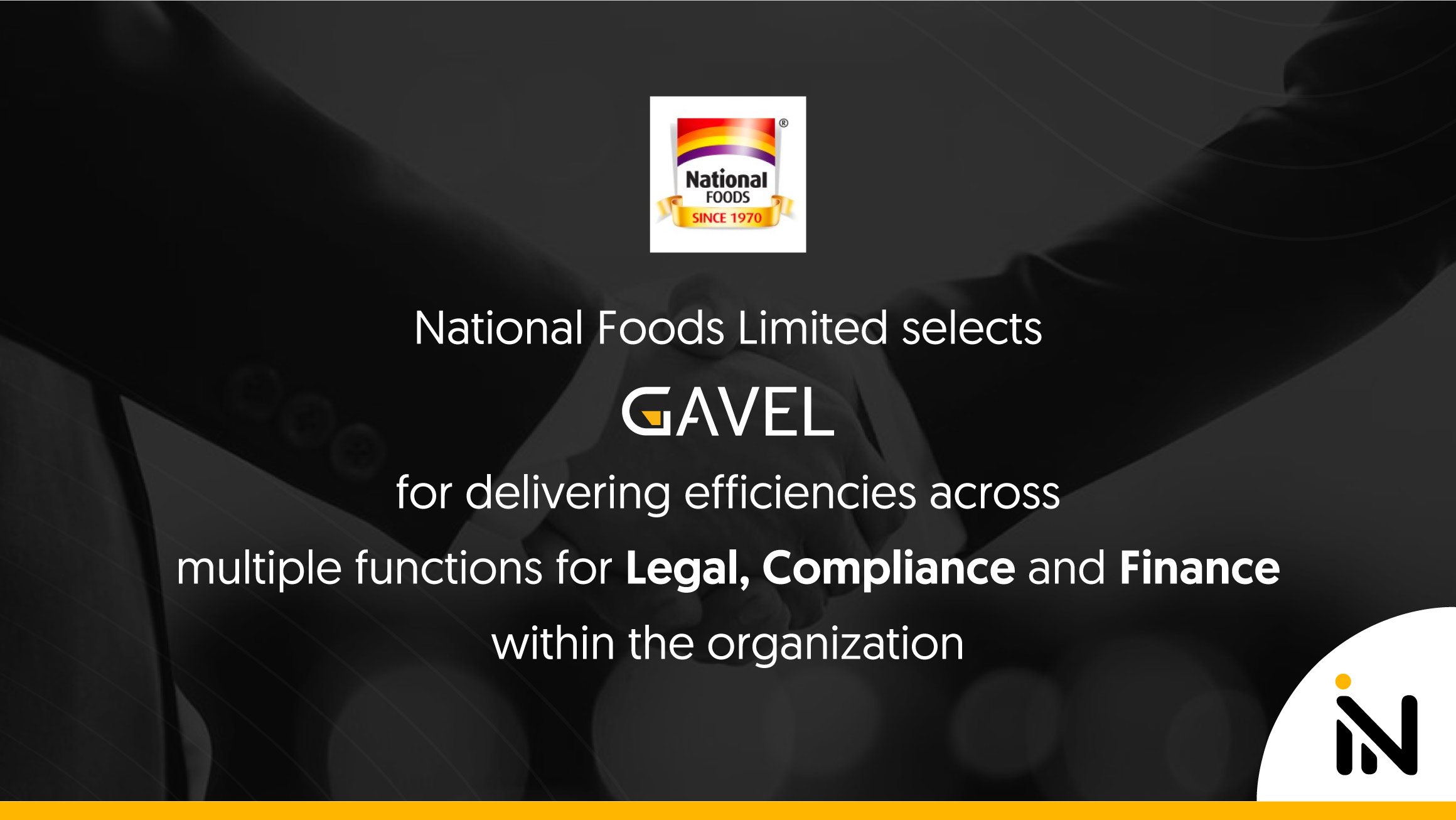 National Foods Limited selects the INIT – Gavel solution for delivering efficiencies across multiple functions for Legal, Compliance and Finance within the organization